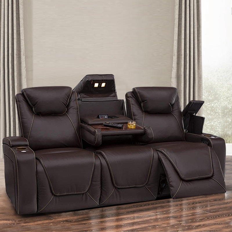 Home Cinema Recliner Chairs - Kursi Recliner Kulit Elektrik Desain Terbaru