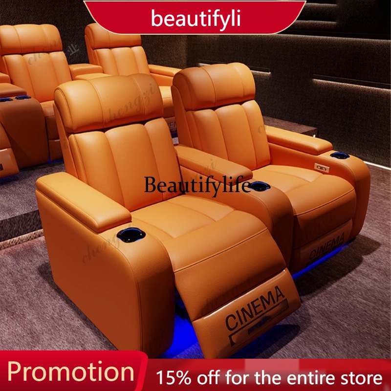 Home Cinema Recliner Chairs - Kursi Bioskop Recliner Elektrik Kulit Asli