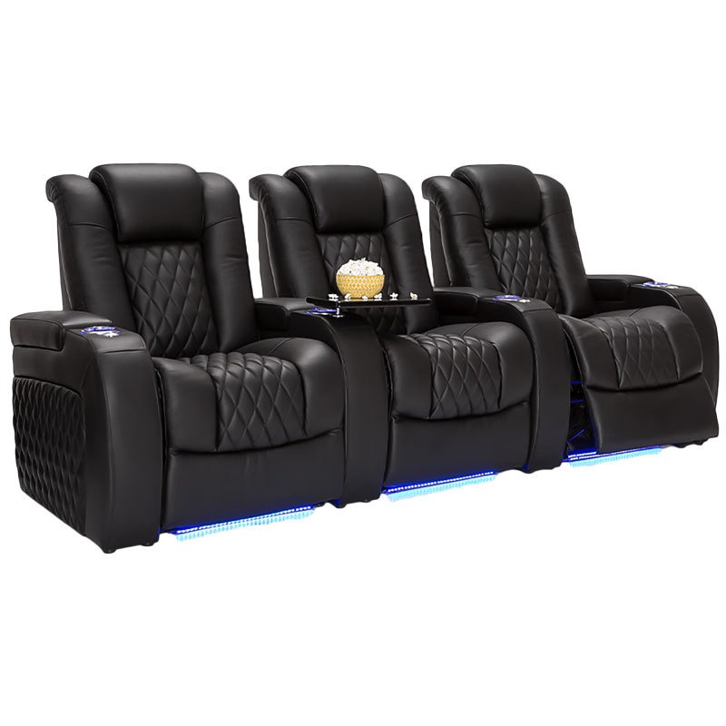 Home Cinema Recliner Chairs - Sofa Home Theater Kulit Asli Modern,
