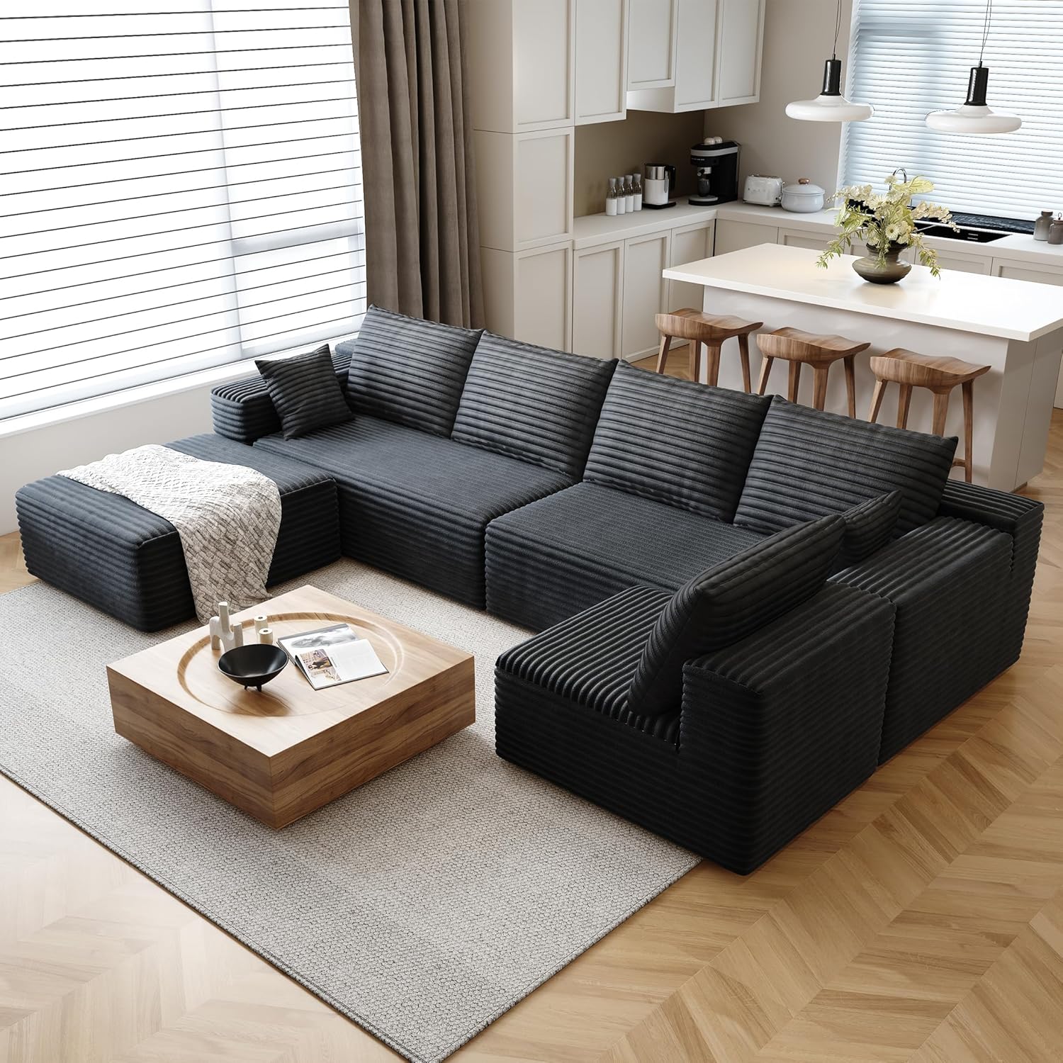 Recliner Sofa Cover - Sofa sectional bergaya awan, dengan penutup