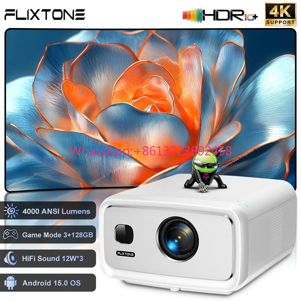 Home Cinema Movies - Proyektor FlixTone D10S 4000 ANSI Full