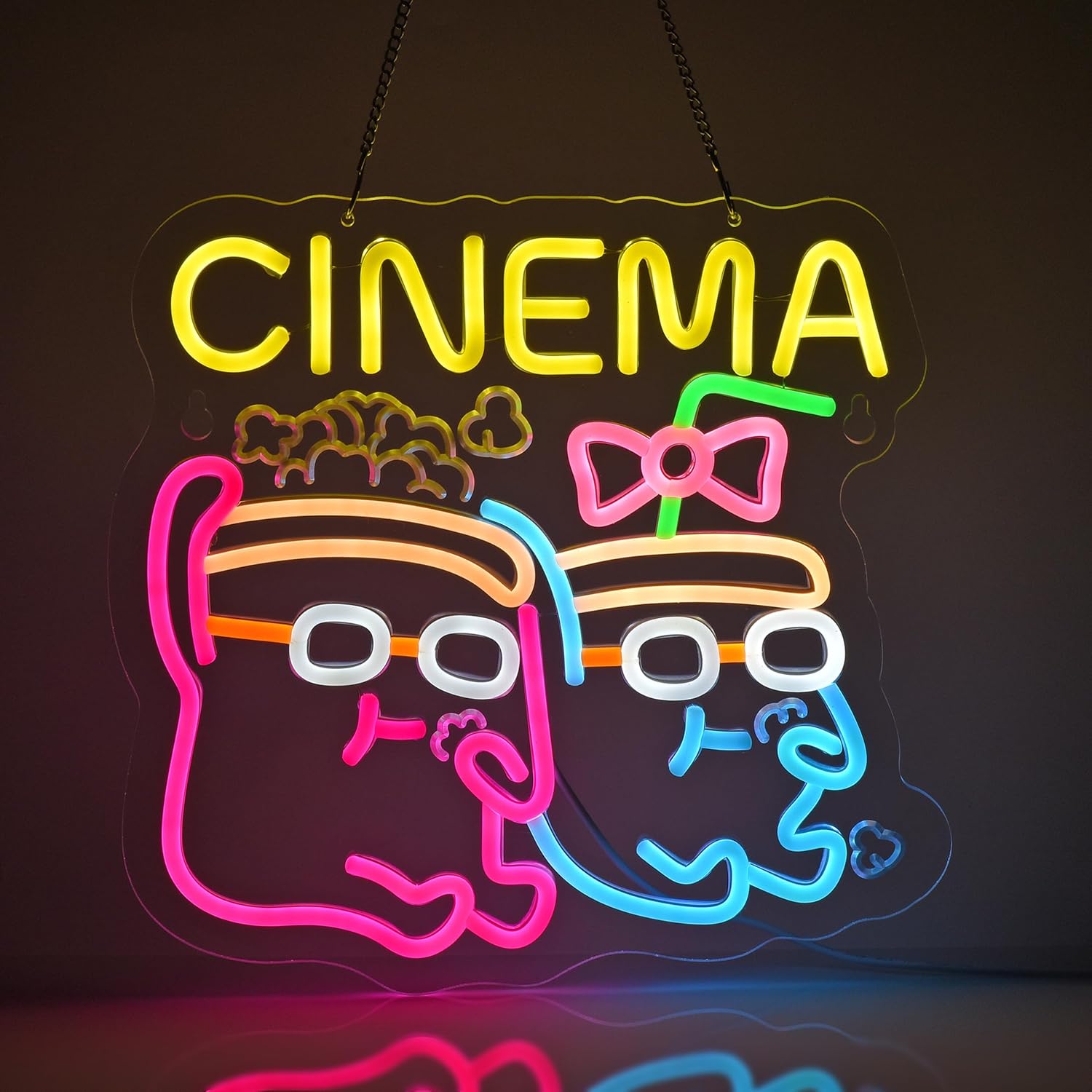 Home Cinema Movies - Lampu Neon LED Cinema untuk Popcorn