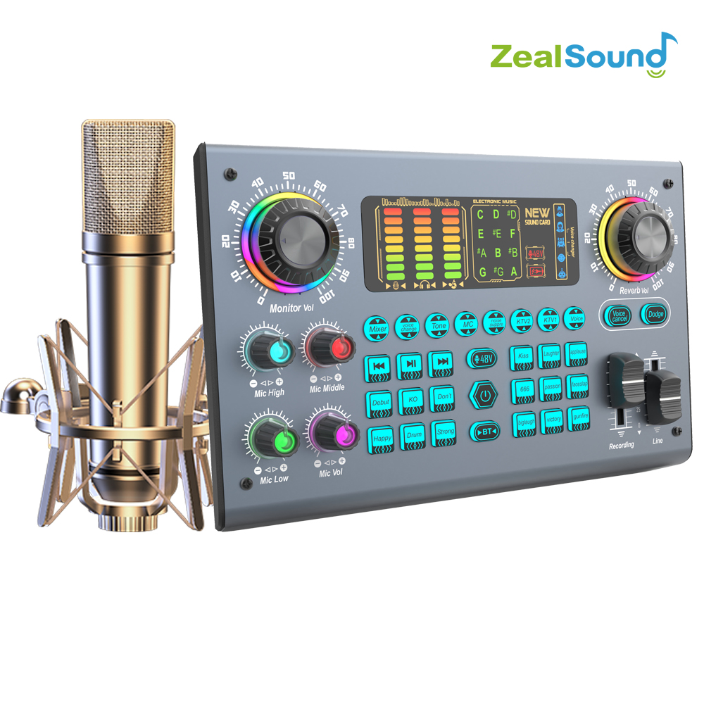 Shure Mic Sm58 - Zealsound mikrofon, paket peralatan SoundCard profesional
