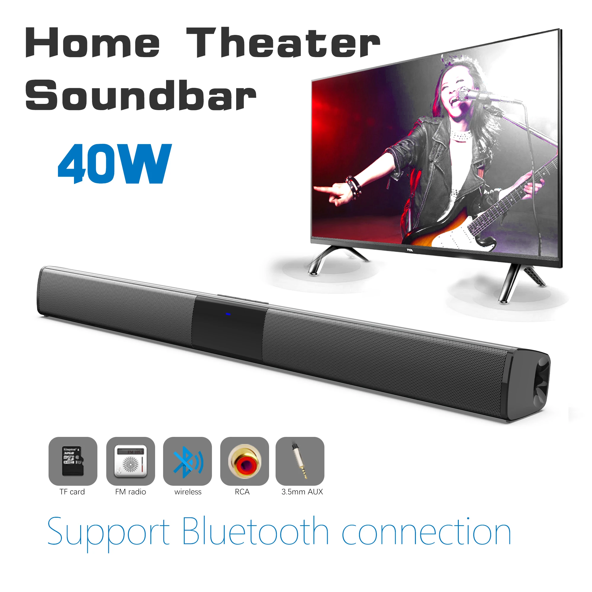 Home Cinema Pc - Soundbar daya tinggi 40W untuk komputer