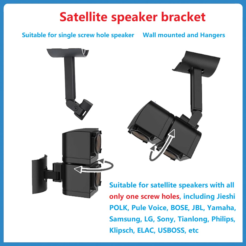 Home Cinema Logitech Z906 - 2 Buah Braket Speaker Satelit Dinding