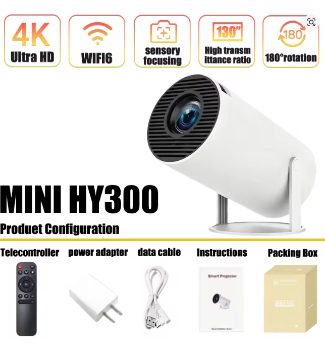 Home Cinema Pc - Proyektor Portabel Mini HY300 Android 11
