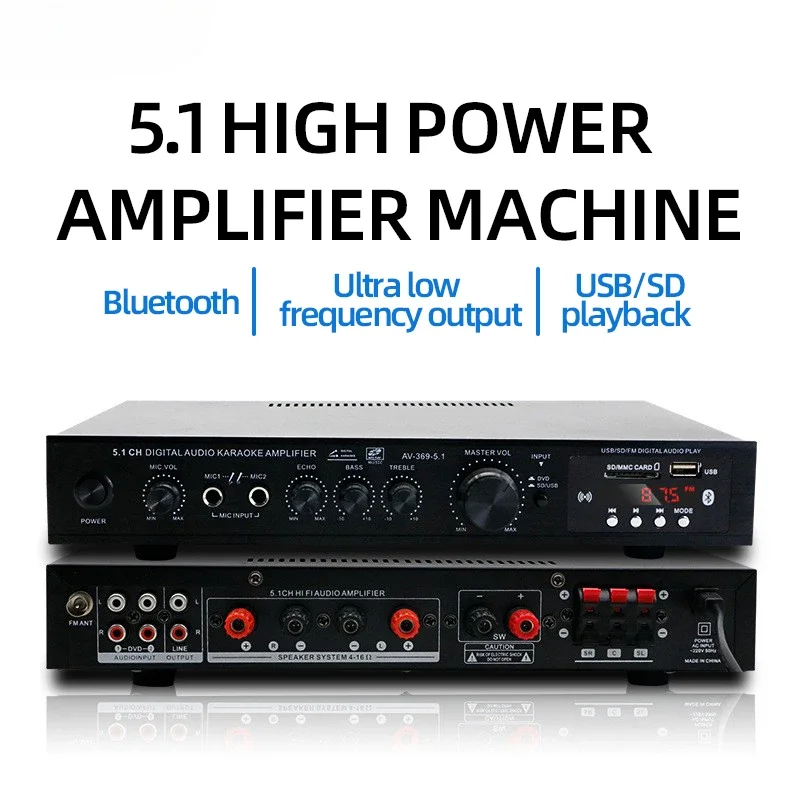 Genius Home Cinema - AV-369BT Bluetooth 5.1 Sound Speaker AMP,