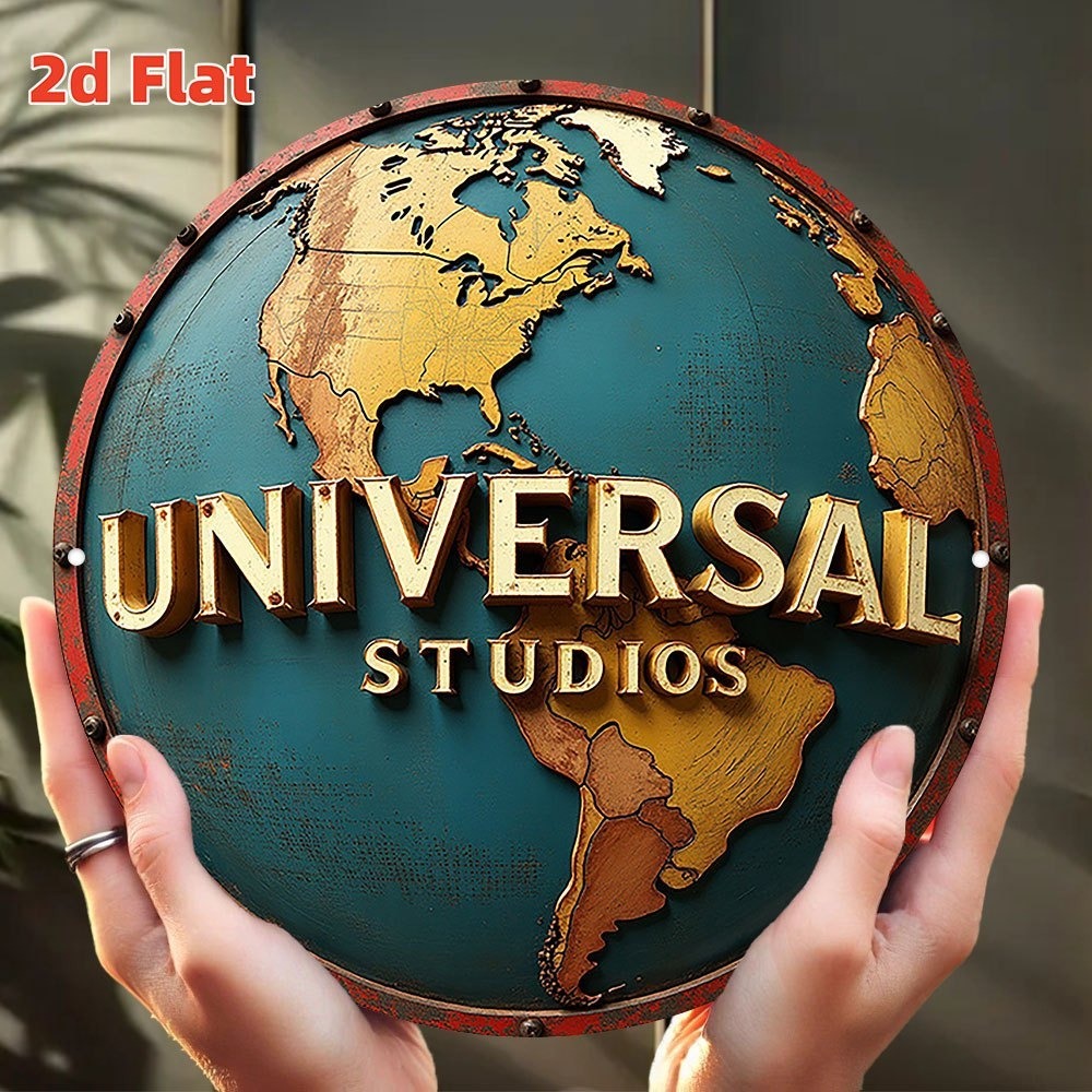 Home Cinema Logo - Papan Tanda Logam Vintage Hollywood untuk