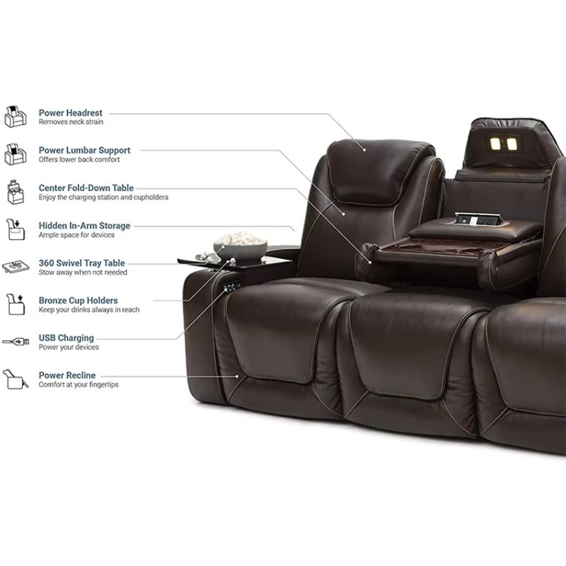 Kursi Recliner Kulit Elektrik  - Home Cinema Recliner Chairs ulasan dan harga