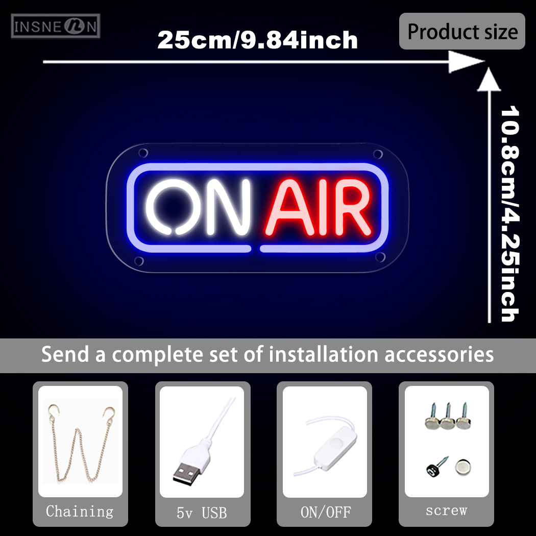 ON AIR tanda Neon LED USB bert - Home Cinema Logo ulasan dan harga