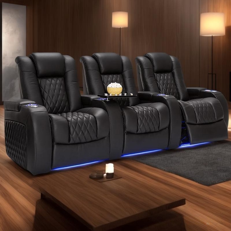 Sofa Home Theater Kulit Asli M - Home Cinema Recliner Chairs ulasan dan harga