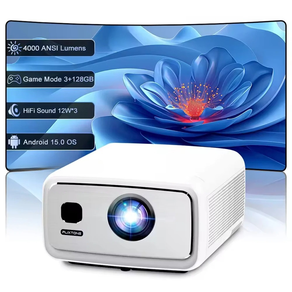 Proyektor FlixTone D10S 4000 A - Home Cinema Movies ulasan dan harga