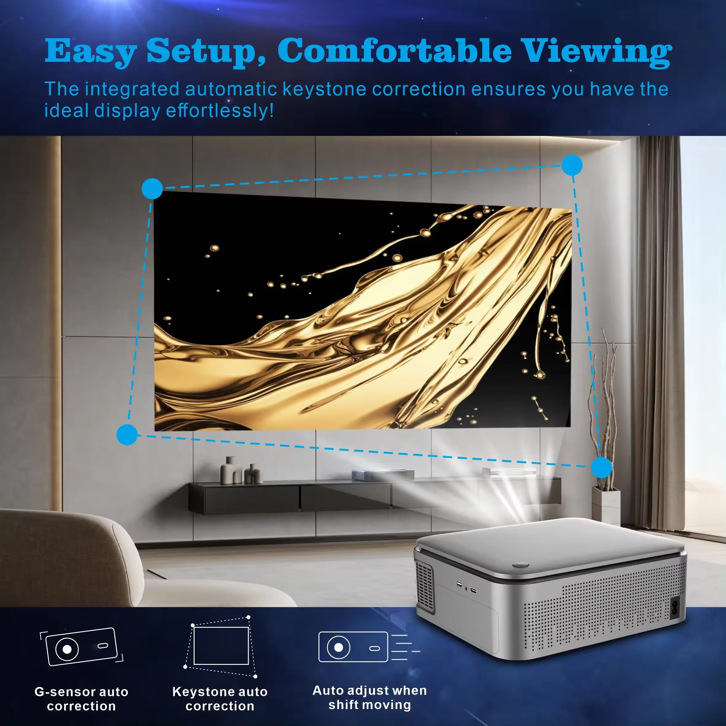 Proyektor HD 1080P Baru HY450  - Home Cinema Movies ulasan dan harga