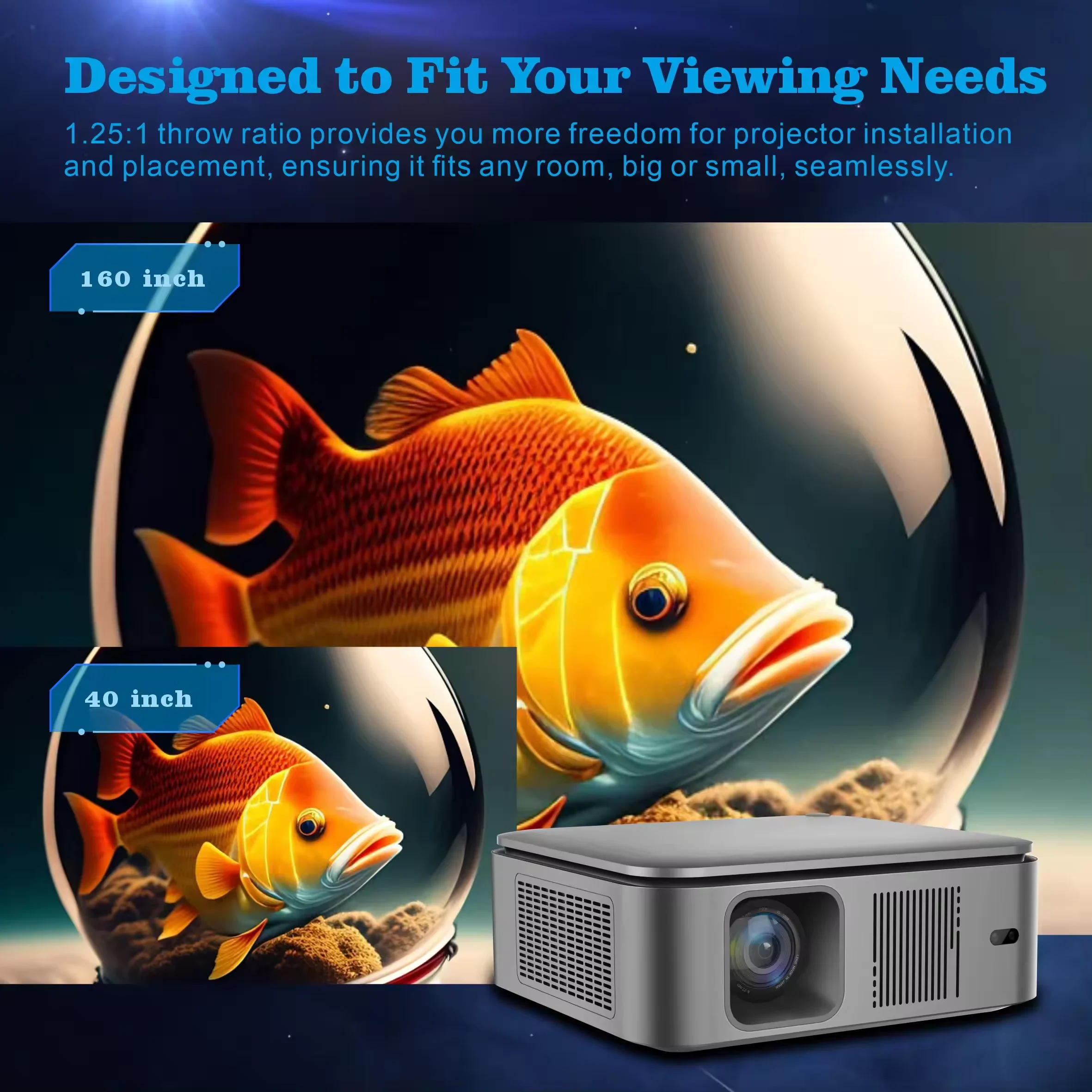 Proyektor HD 1080P Baru HY450  - Home Cinema Movies ulasan dan harga