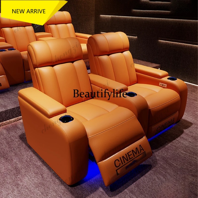 Kursi Bioskop Elektrik Kulit A - Home Cinema Recliner Chairs ulasan dan harga