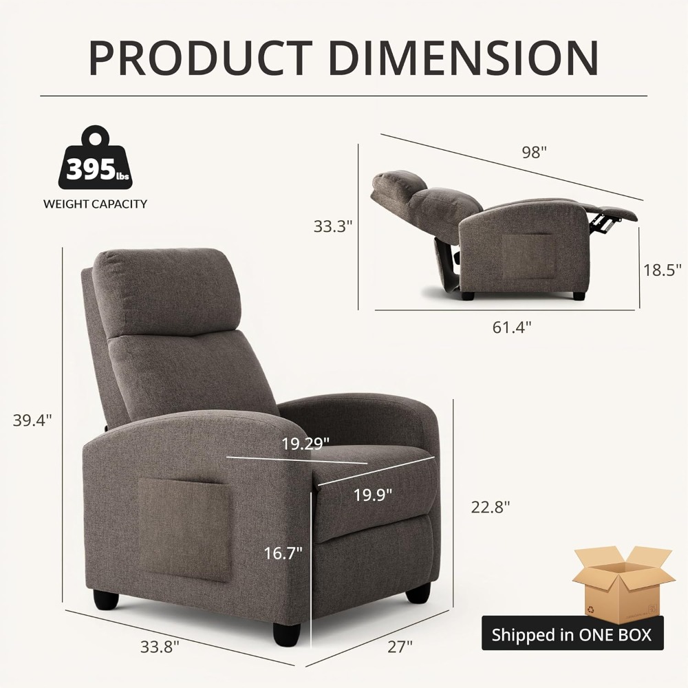 Kursi Santai Dorong Manual Mod - Home Cinema Recliner Chairs ulasan dan harga