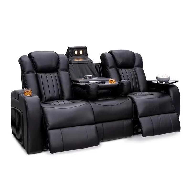 Set Sofa Recliner Kulit, Sofa  - Home Cinema Recliner Chairs ulasan dan harga