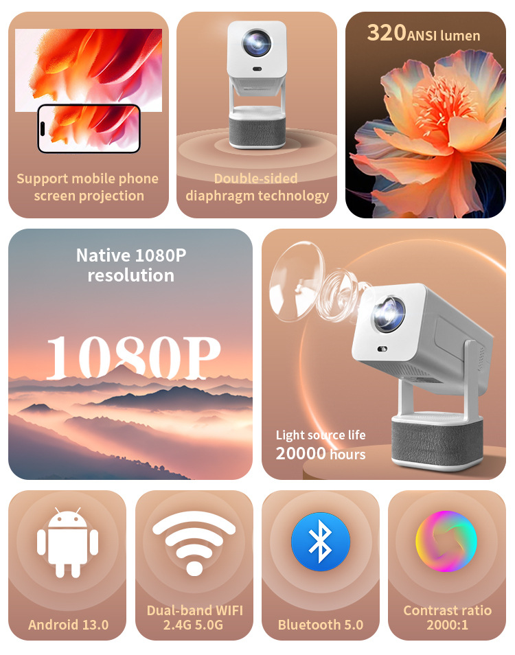Proyektor Karaoke Luar Ruangan - Home Cinema Karaoke Projector ulasan dan harga