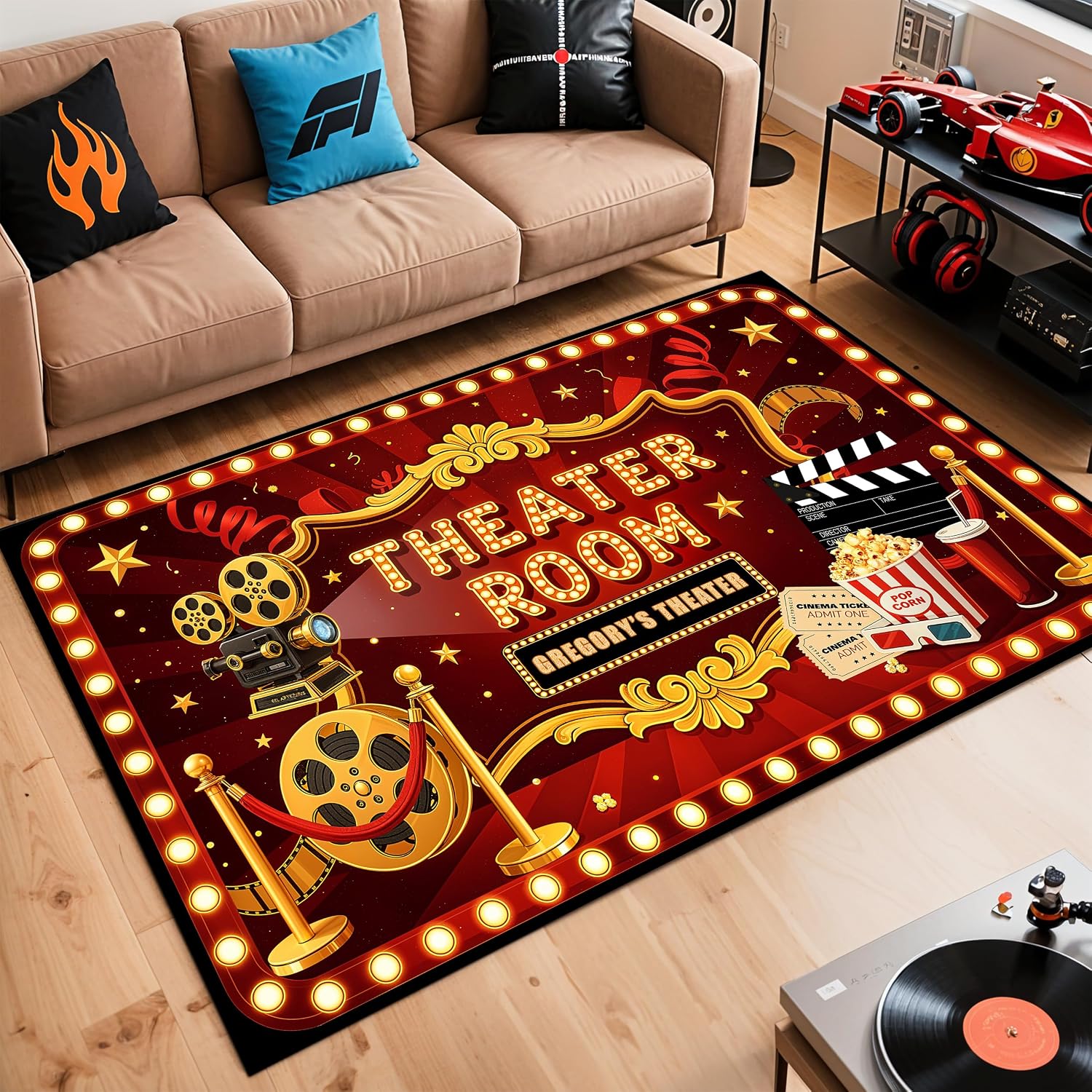 Karpet Bioskop dengan Huruf Ku - Home Cinema Experience ulasan dan harga