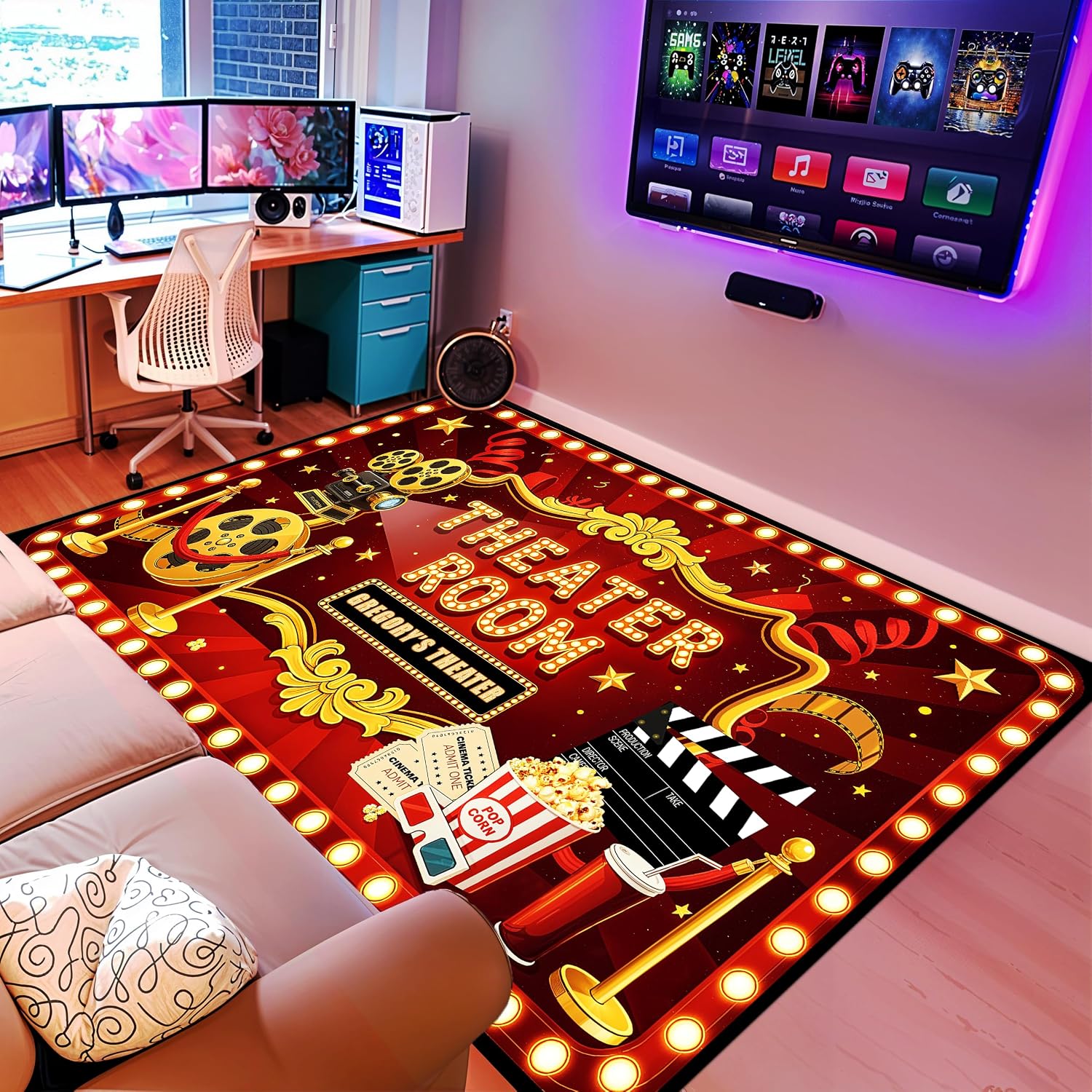 Karpet Bioskop dengan Huruf Ku - Home Cinema Experience ulasan dan harga